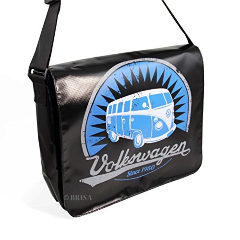 Vw Collection By Brisa Vw T1 Tarpaulin Shoulder Bag - Black