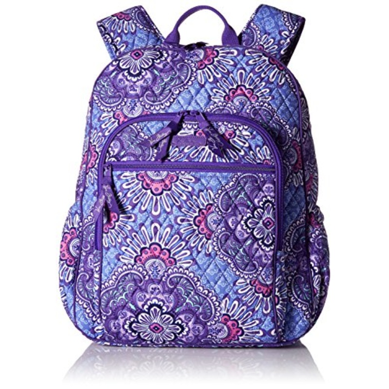 Women'S Campus Tech Backpack, Signature Cotton, Lilac Tapestry