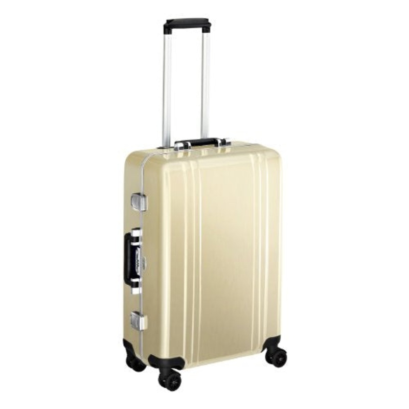 Zero Halliburton Classic Polycarbonate 24 Inch 4 Wheel Spinner Travel Case, Polished Gold, One Size