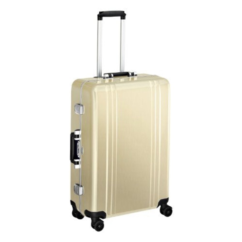 Zero Halliburton Classic Polycarbonate 26 Inch 4 Wheel Spinner Travel Case, Polished Gold, One Size