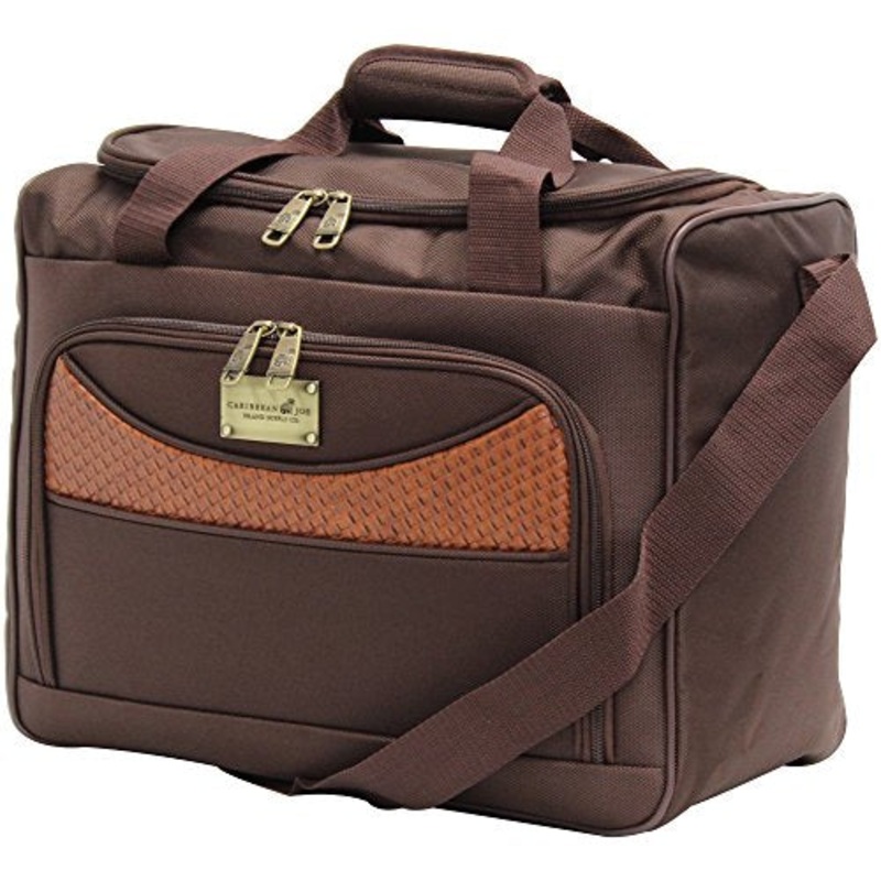 Caribbean Joe 16 Inch Weekend Gadget Bag, Chocolate Brown, One Size