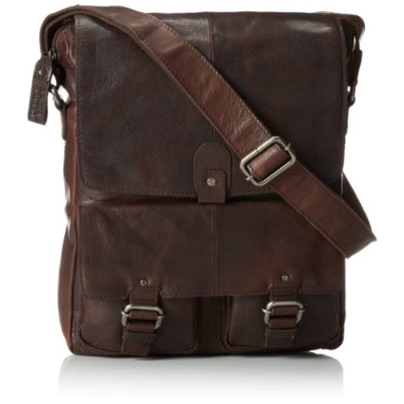 Jack Georges Spikes North South Messenger, Brown, One Size