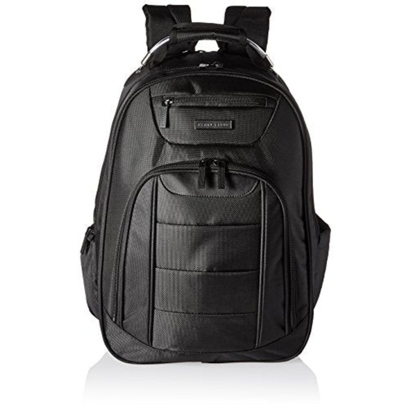 Perry Ellis Men'S M327 Business Tablet Compartment Laptop Backpack, Black, One Size