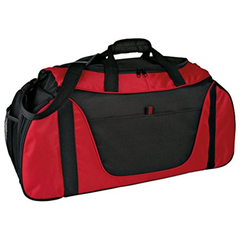 Port & Company Adjustable Shoulder Strap Two-Tone Duffle Bag