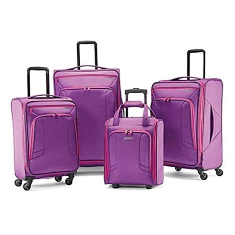 American Tourister 4-Piece Set, Purple/Pink