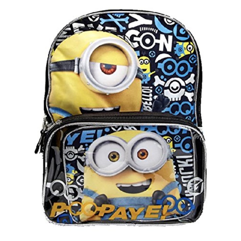 Despicable Me Backpack With Clear Pocket Lunchbox Set - Kids