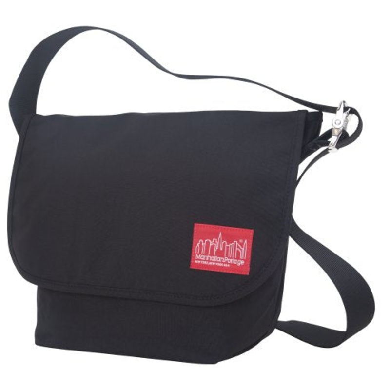 Manhattan Portage Vintage Messenger Bag, Black, Medium
