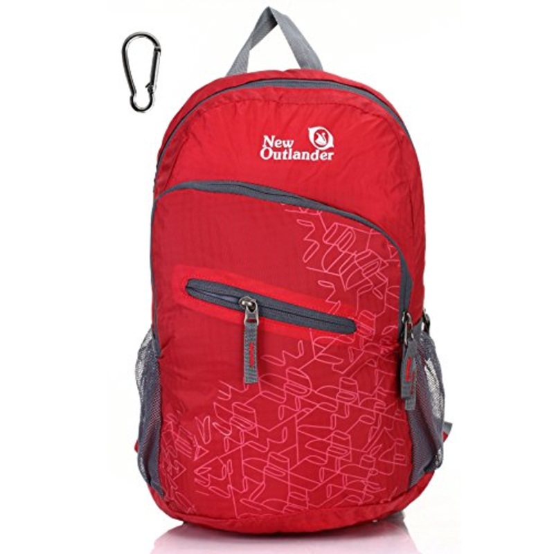 Outlander Packable Handy Lightweight Travel Hiking Backpack Daypack-Red-L