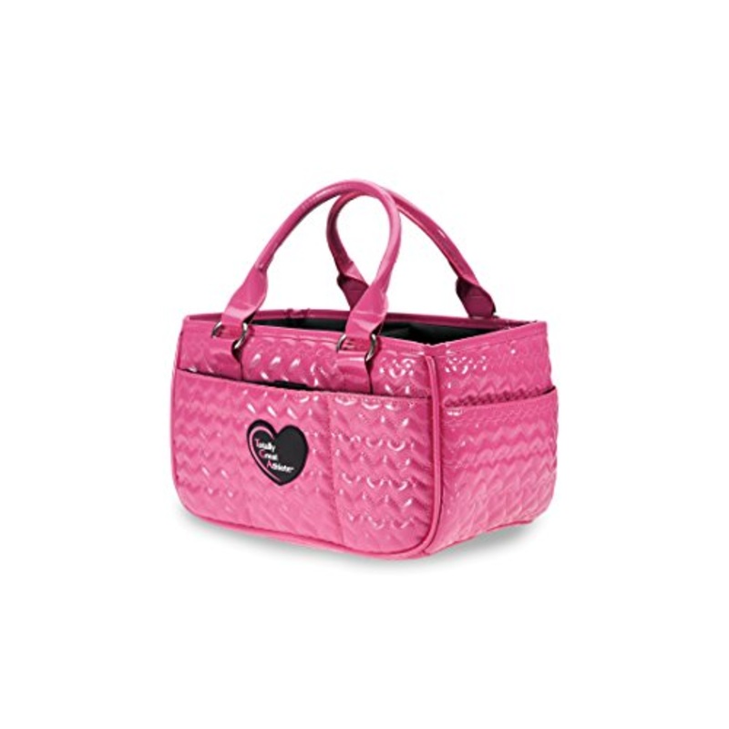 Tga Glossy Hot Pink Heart Ice Skating Bag Tennis Gym And Ballet Girls Athletic Bag