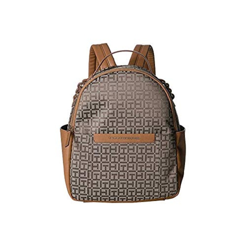 Tommy Hilfiger Women's Holborn Monogram Backpack Tan/Dark Chocolate One Size