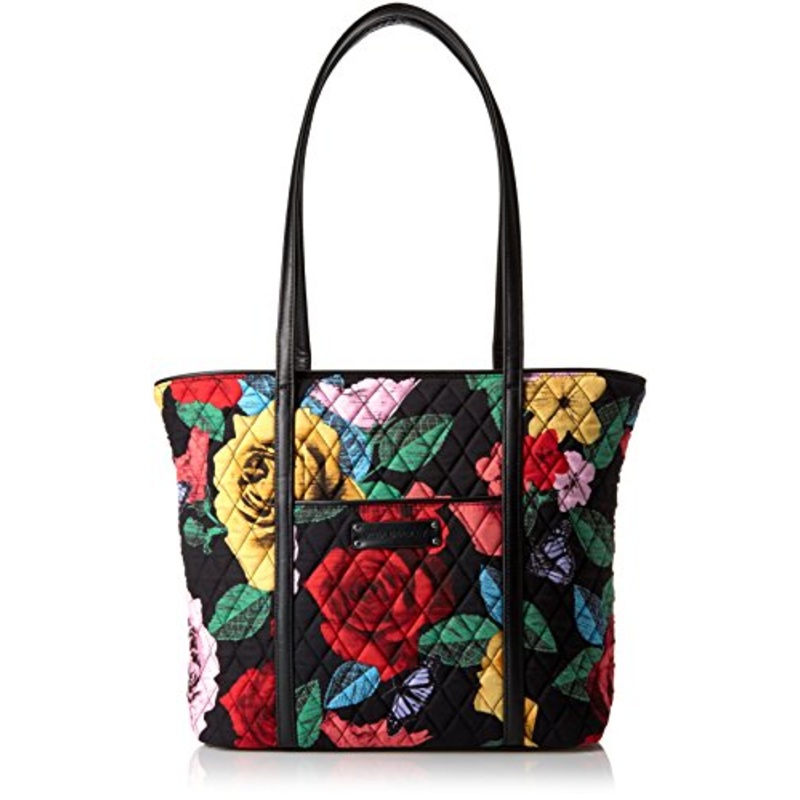 Vera Bradley Small Trimmed Vera, Havana Rose Black