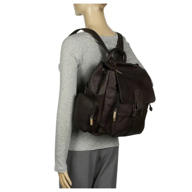 David King & Co. Leather Top Handle Extra Large Backpack
