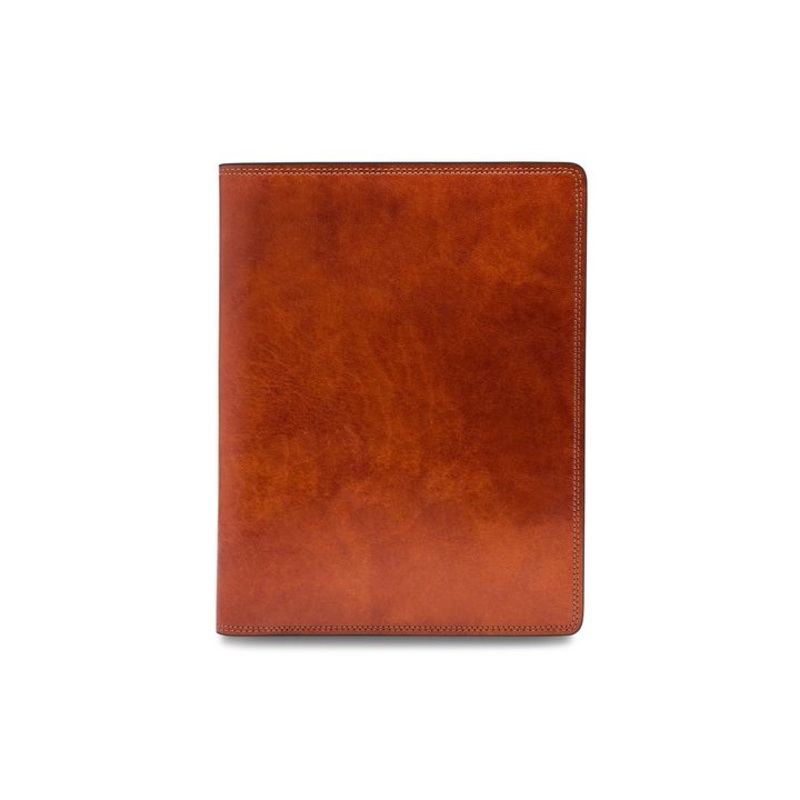 Bosca Large Leather Journal Padfolio (Amber)