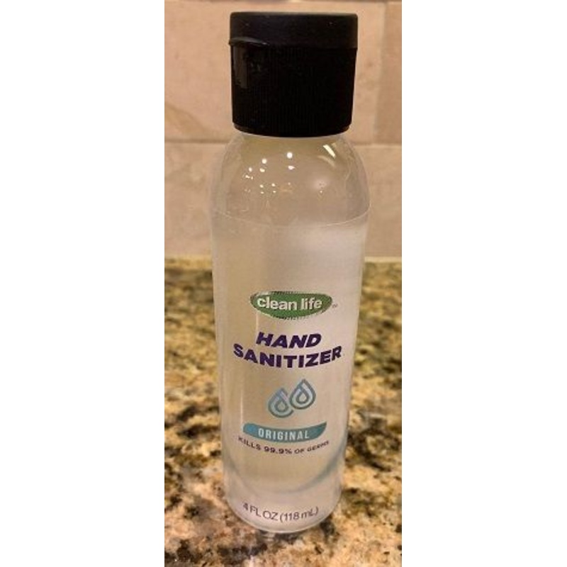 Clean Life 4 oz. Hand Sanitizer - Kills 99.9% of Germs