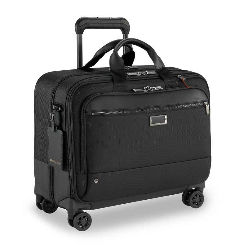 DISCONTINUED- Briggs & Riley @WORK Collection Softside Large Spinner Zippered Briefcase (Free Monogram)- KR430SP