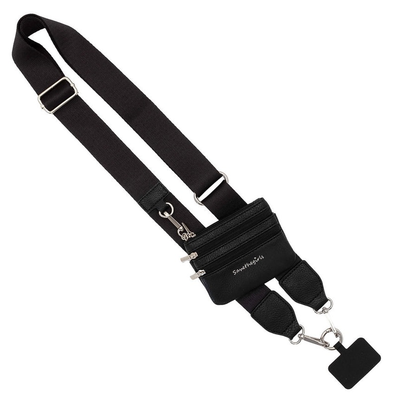Save The Girls Clip & Go SmartPhone Crossbody Lanyard Strap With Zippered Pouch