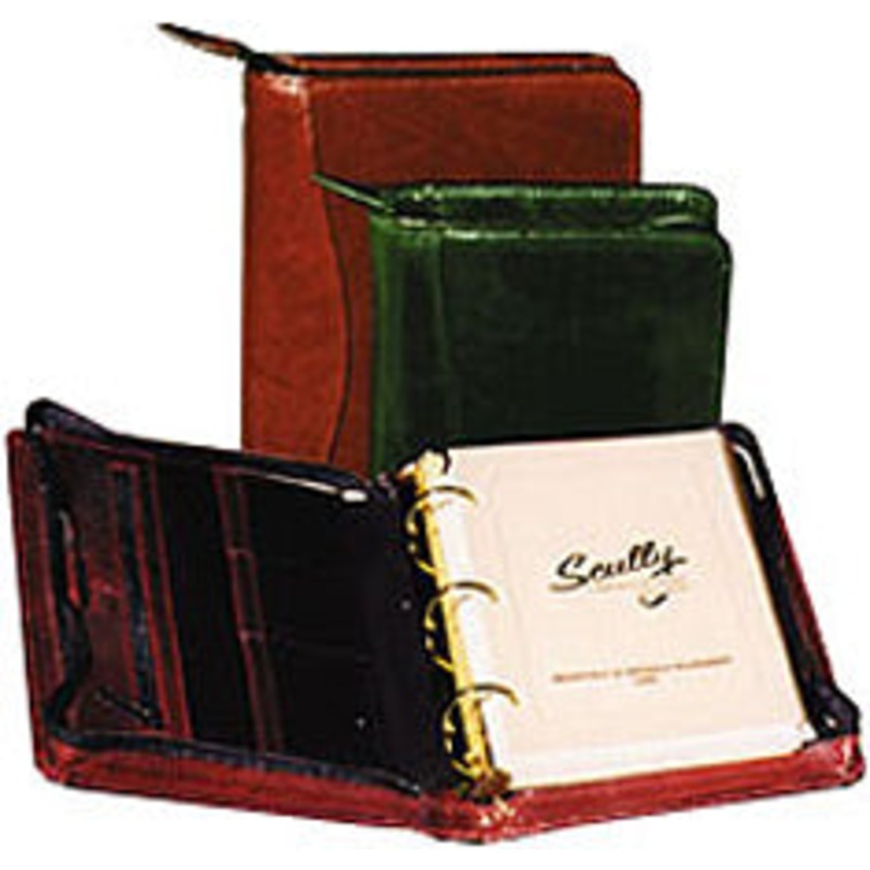 Scully 8053Z-06 & 8053Z-11 Leather Zip 3-Ring Organizer