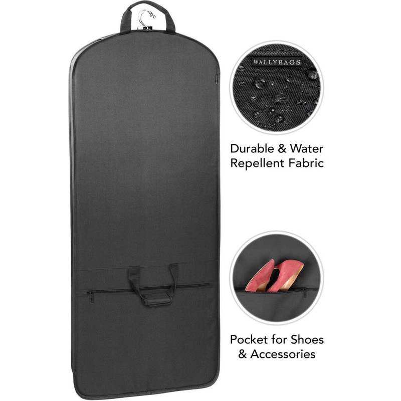 Clemco WallyBags 60 Premium Tri-Fold Travel Garment Bag with Pocket 736 Black