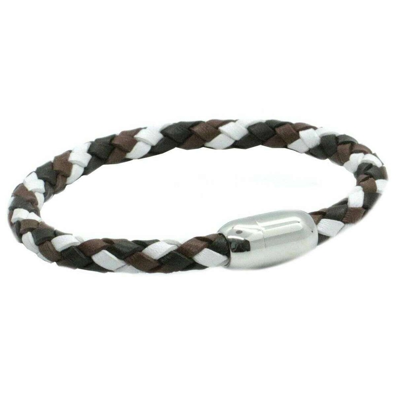 Dalaco Leather Bracelet - Brown/Black/White