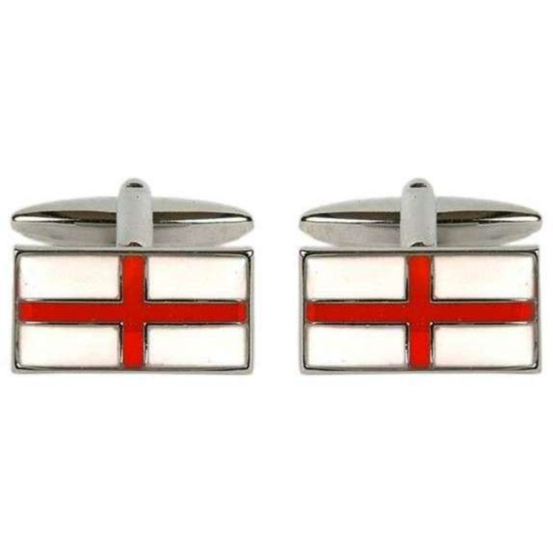 David Van Hagen St Georges Cross Cufflinks - Red/White