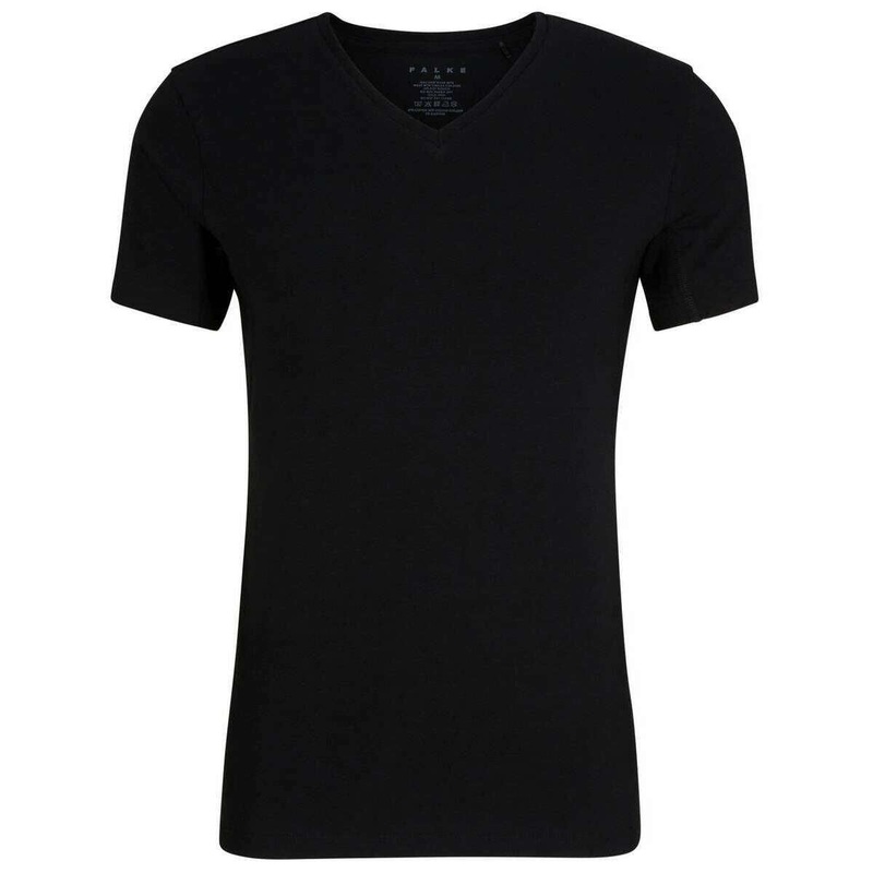 Falke Daily Climate Control V-Neck T-Shirt - Black