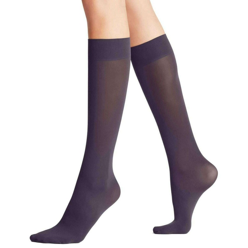 Falke Pure Matt 50 Denier Knee-High Tights - Wineberry Purple