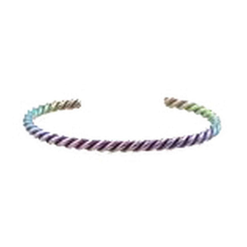 Ti2 Titanium Colourful Coil Bangle - Multi-colour