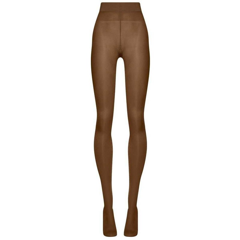 Wolford Satin Touch Sheer Shimmer 20 Denier Tights - Cocoa Brown
