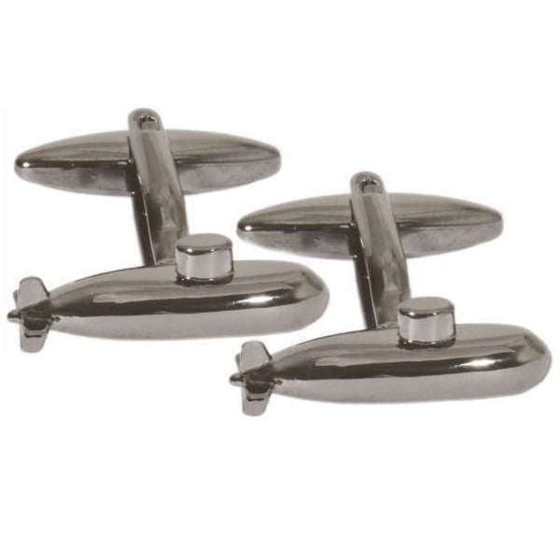 Zennor Submarine Cufflinks - Grey