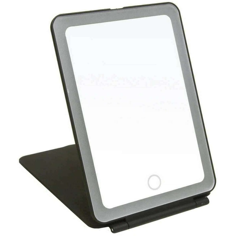 Alice Wheeler London Soft Touch Portable LED Mirror - Black