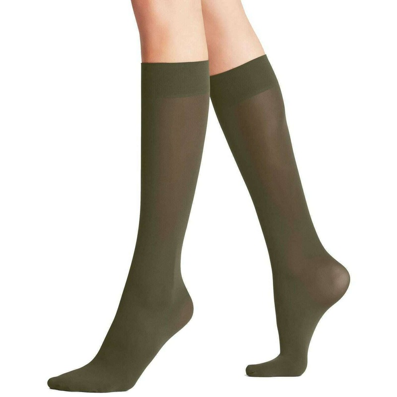 Falke Pure Matt 50 Denier Knee-High Tights - Artichoke Green