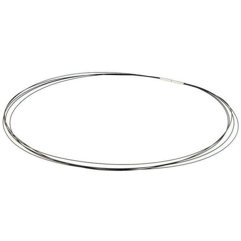 Ti2 Titanium Multi Strand Stainless Steel Necklace - Black