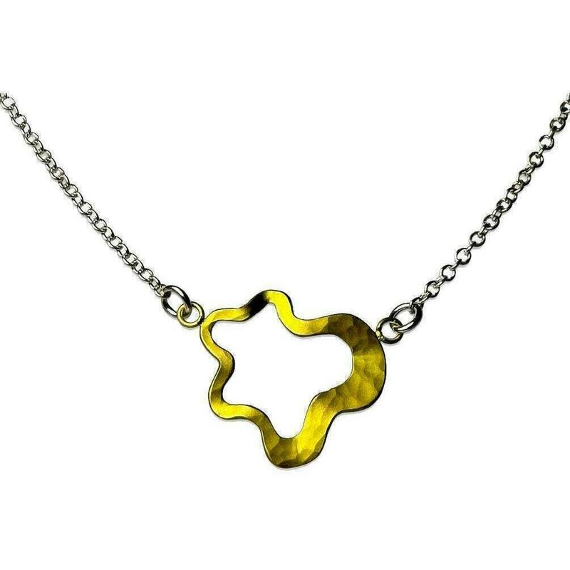 Ti2 Titanium Small Splat Necklace - Yellow