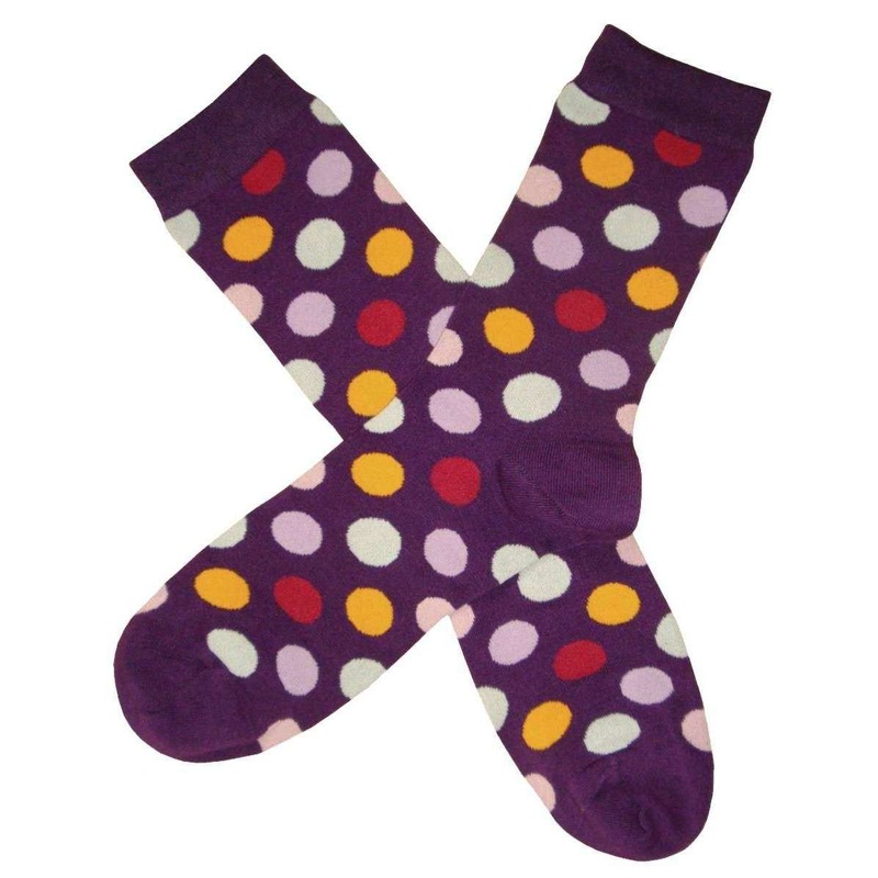 Bassin and Brown Multi Spot Socks - Purple/Multi-colour