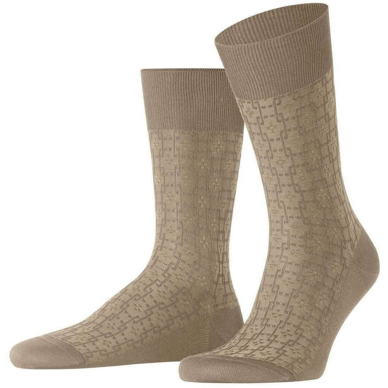 Falke Artwork Tie Socks - Nude Beige