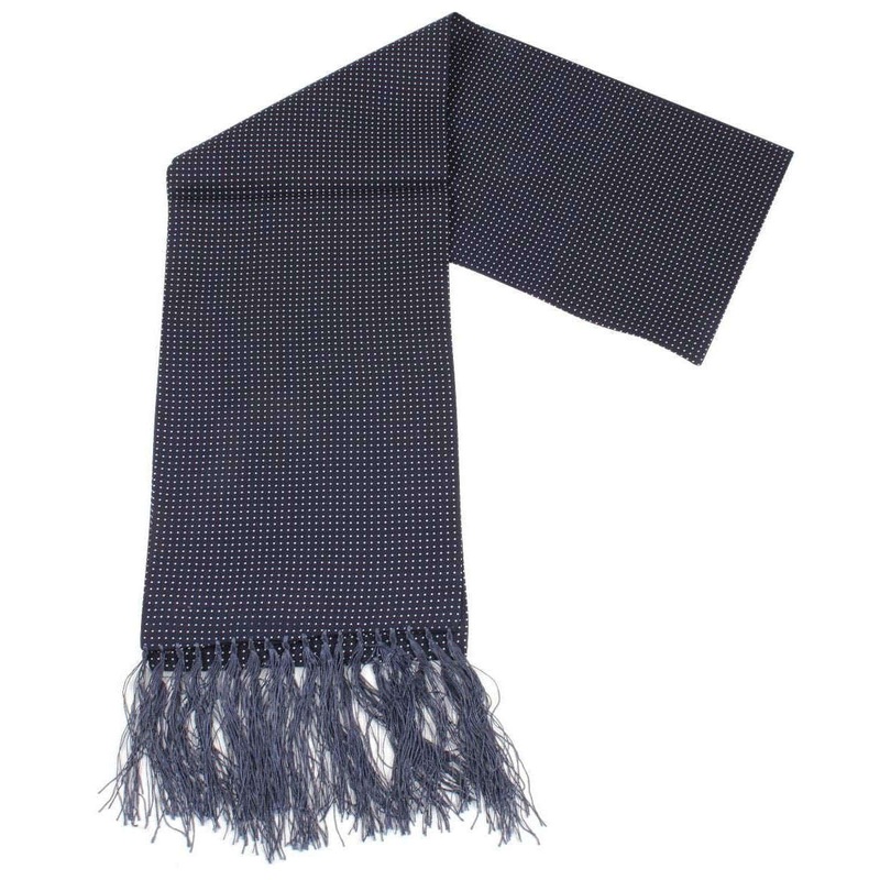 Knightsbridge Neckwear Pin Dot Dress Scarf - Navy