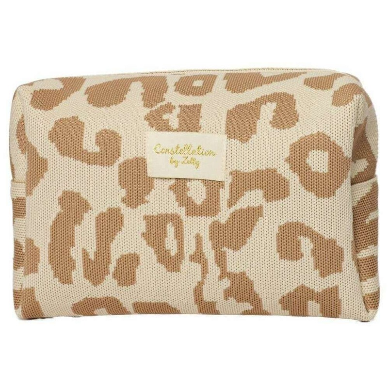 Zelly Animal Woven Wash Bag - Taupe