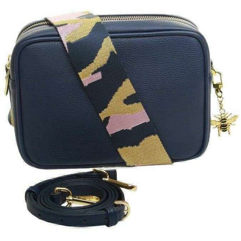 Alice Wheeler London Soho Camera Crossbody Bag - Navy