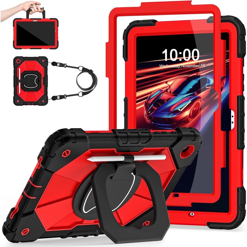 Case for Galaxy Tab A9 plus Case 11 Inch with Screen Protector/Rotating Stand/Pen Holder,Military Grade Shockproof Cover for Samsung Galaxy A9+/A9 plus Tablet Case (SM-X210/X216/X218)