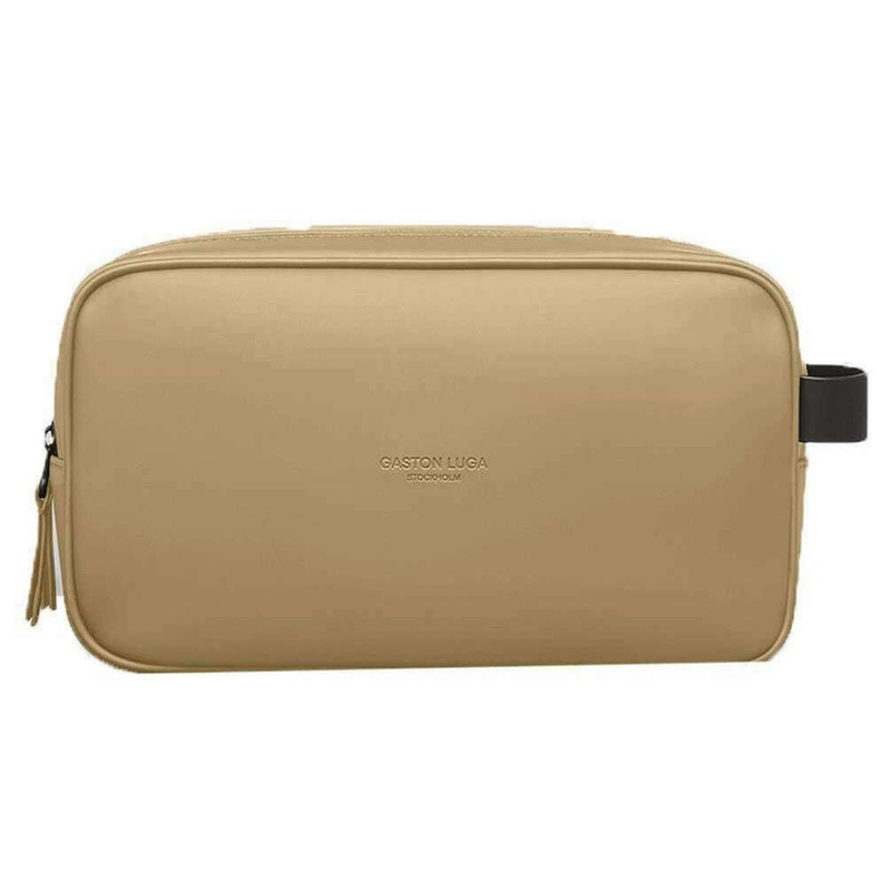 Gaston Luga Splash Double Zipped Toiletry Bag - Latte Beige