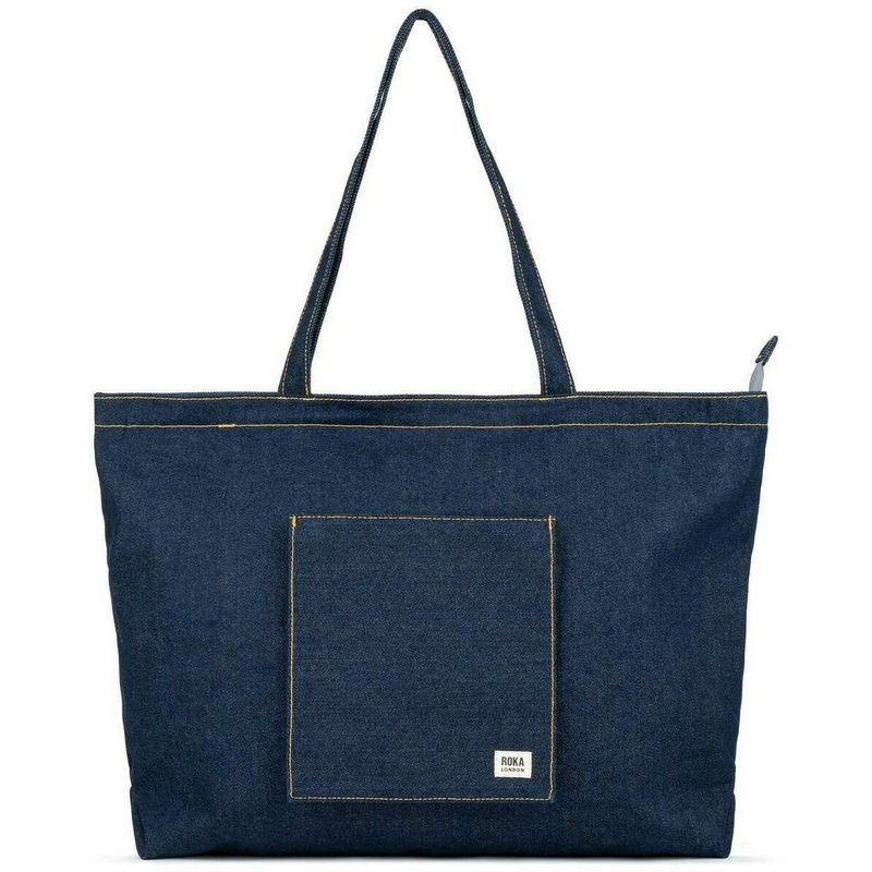 Roka Portobello N Large Tote Bag - Dark Wash Denim Blue