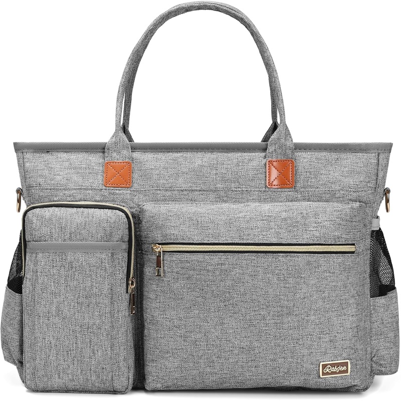 15.6 Inch Laptop Bag, Multi-Purpose Messenger Bag, Grey