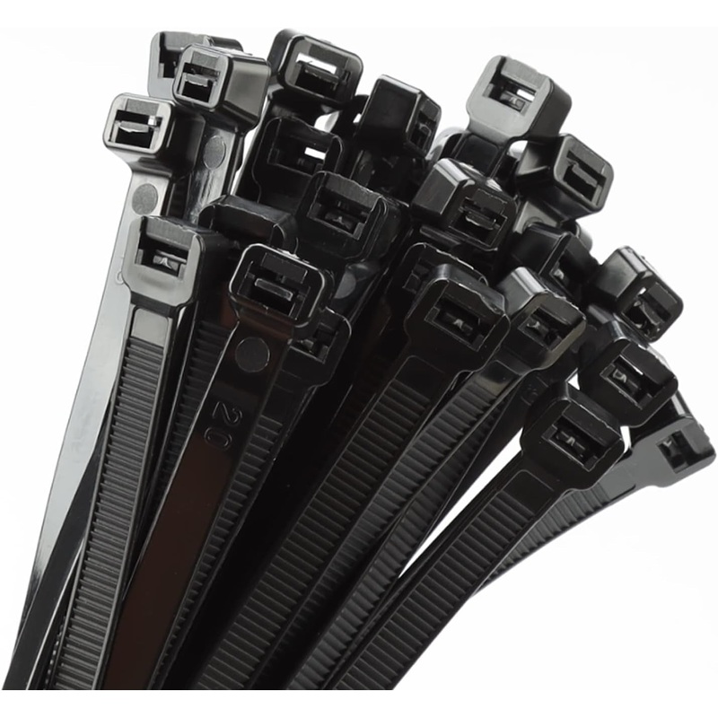 18 Inch Black Zip Ties Heavy Duty 100 PACK, 200 LBS Ultra Exclusive Strong Plastic Wire Ties, Large Cable Ties Extra Long Tie Wraps, Indoor and Outdoor UV Resistant