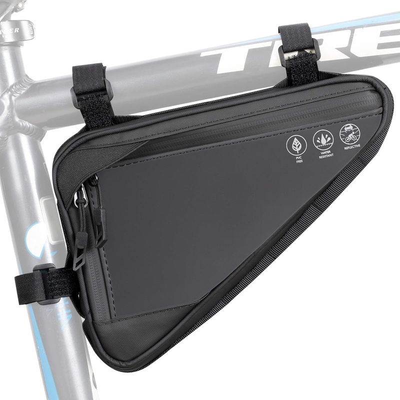 2L Bike Frame Triangle Storage Bag with Two Side Pockets