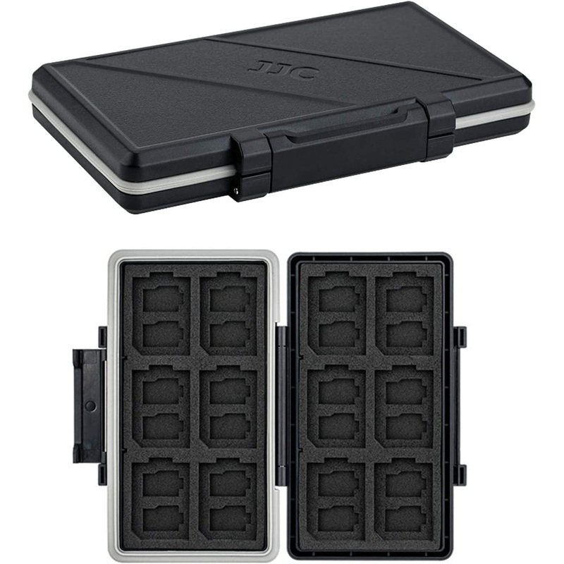 36 Slots Memory Card Case Water-Resistant Anti-Shock Memory Card Wallet for 24 Micro SD SDXC SDHC TF Cards and 12 SD SDXC SDHC Cards