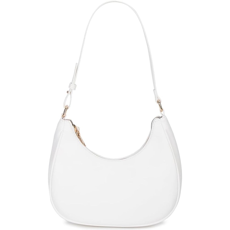 Crescent Shoulder Bags for Women Cute Hobo Tote Handbag Mini Clutch with Zipper