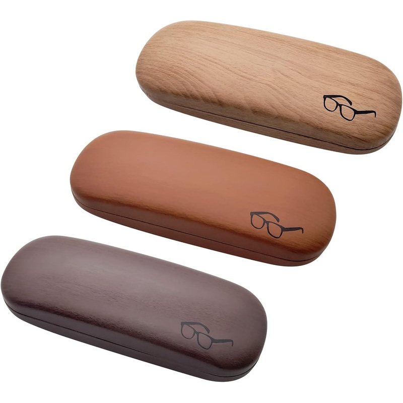 HSYMQ Hard Shell Glasses Case, Eye Glass Carry Case for Men Women, 3 Pack Eyeglass Sunglasses Cases