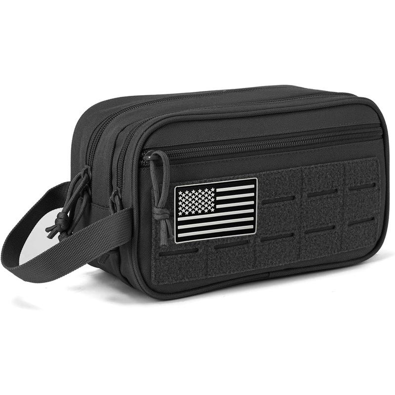 Tactical Toiletry Bag for Men, EDC Military Hygiene Bag with MOLLE System, Shaving Shower Bag
