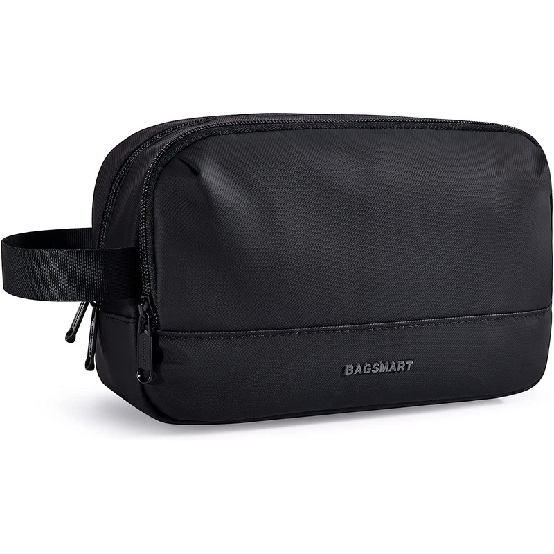 Travel Toiletry Bag for Men with Zipper and Carrying Handle, Waterproof Shaving Bag