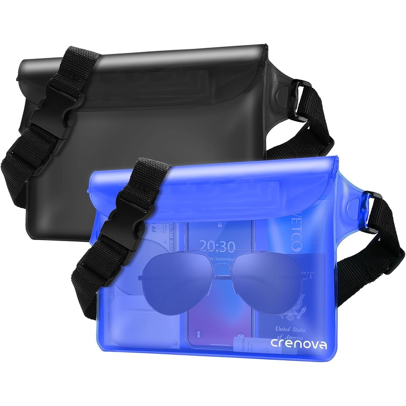 Waterproof Bag for Beach, Sandproof Fanny Packs for Women, Waterproof Pouch for Phone Passport Purse, Floating Dry Bags for Cruise Travel Water Park Boating Fishing Diving Surfing Kayaking Accessories